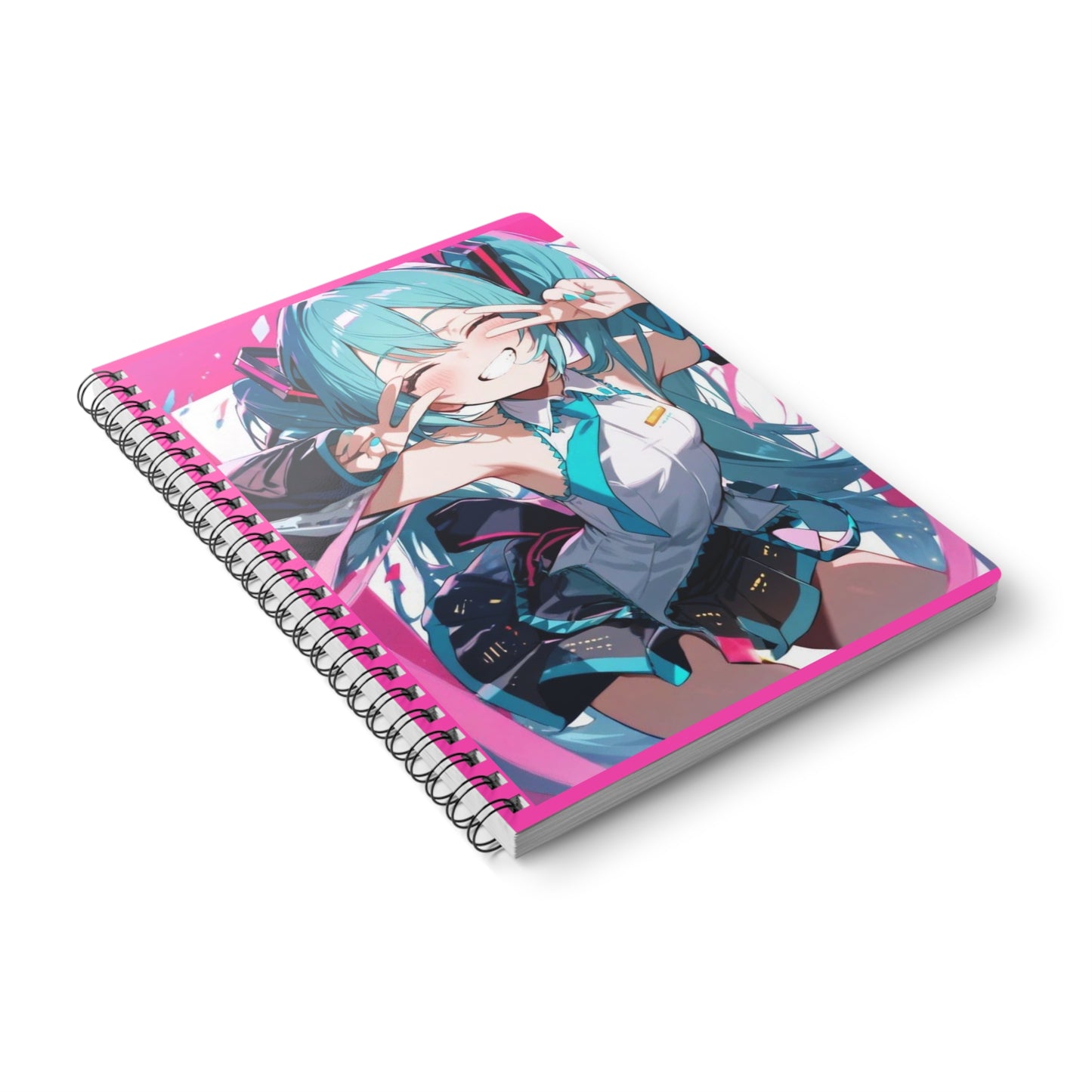 Cute Hatsune Miku A5 Spiral Notebook — Style Wirobound Journal