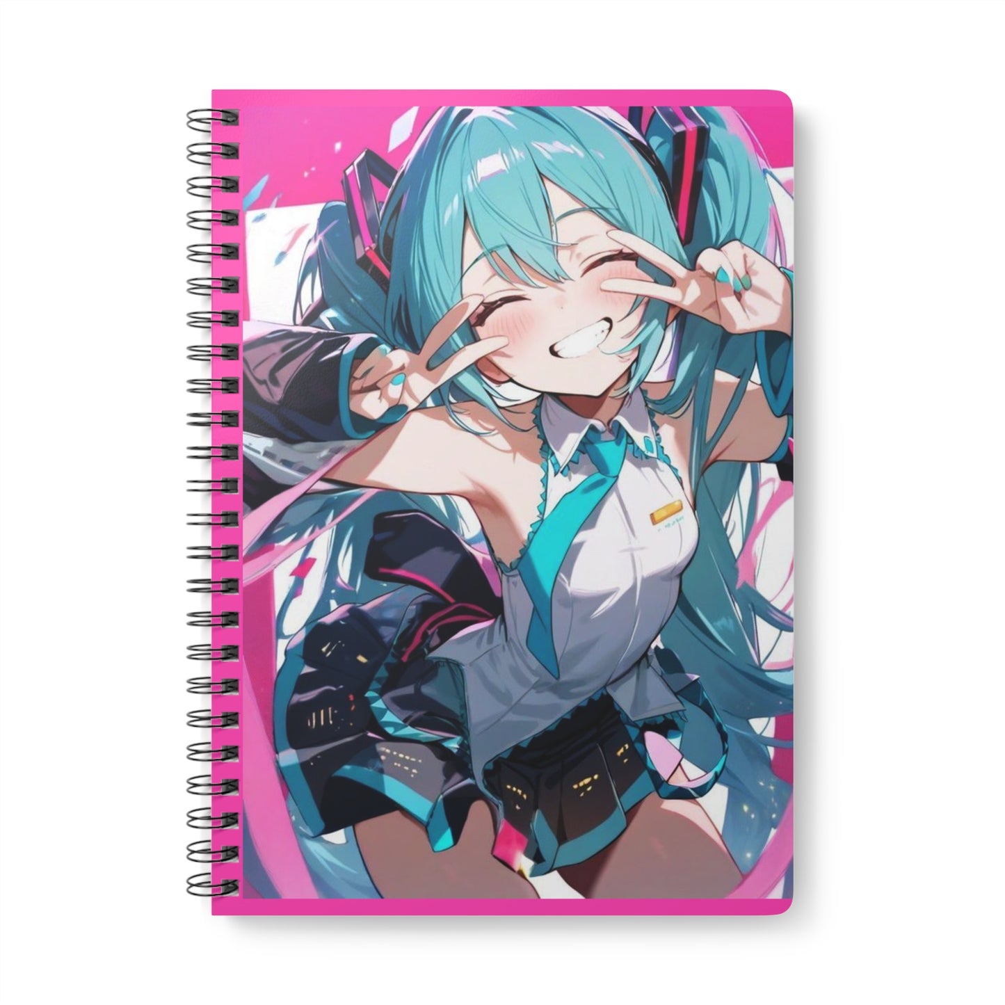 Cute Hatsune Miku A5 Spiral Notebook —  Style Wirobound Journal