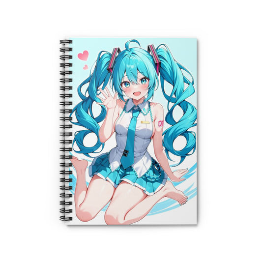 Hatsune Miku Spiral Notebook — Cute Ruled Lined Journal