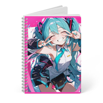 Cute Hatsune Miku A5 Spiral Notebook —  Style Wirobound Journal