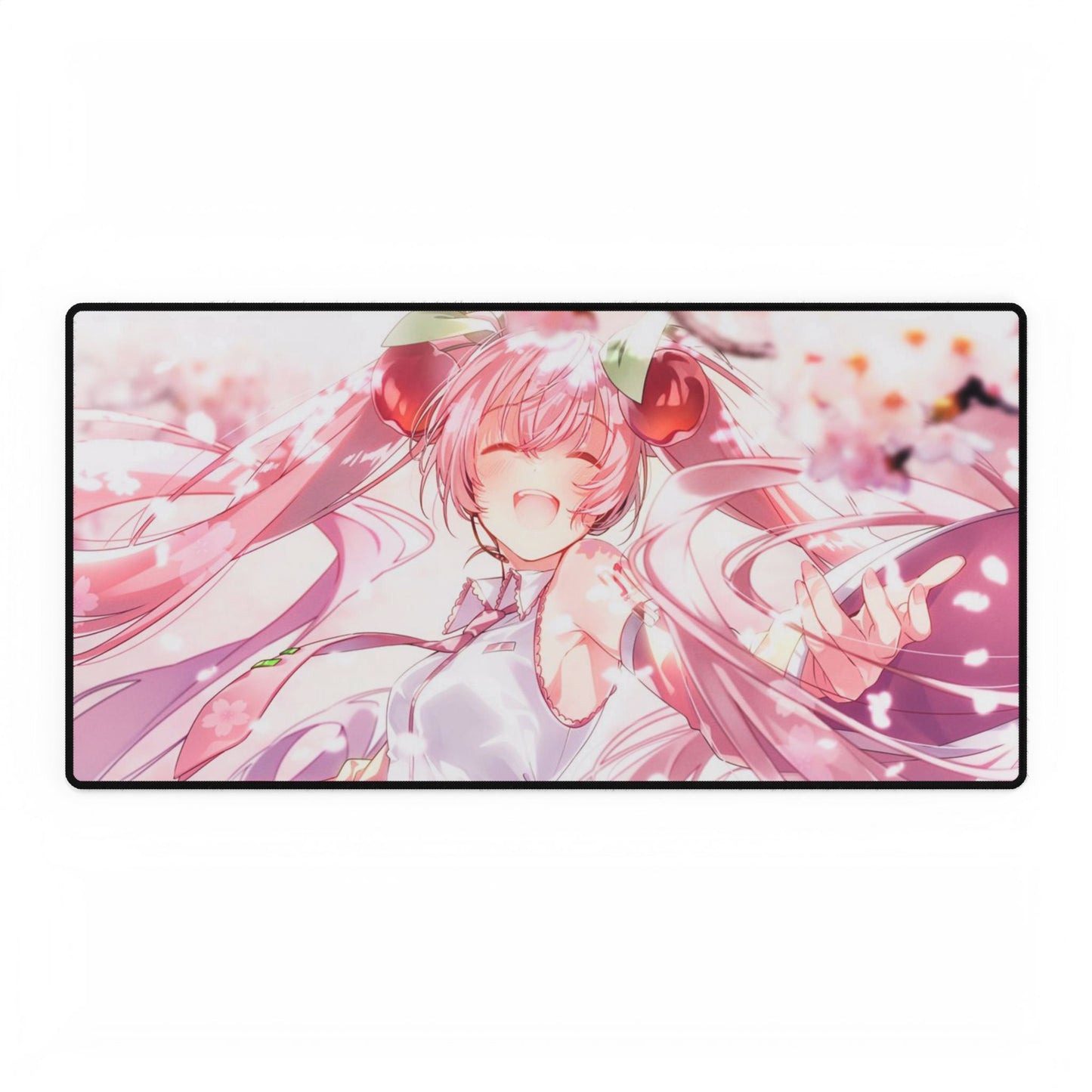 Sakura Miku Anime Desk Mat — Pink Sakura Miku Extended Gaming Mouse Pad