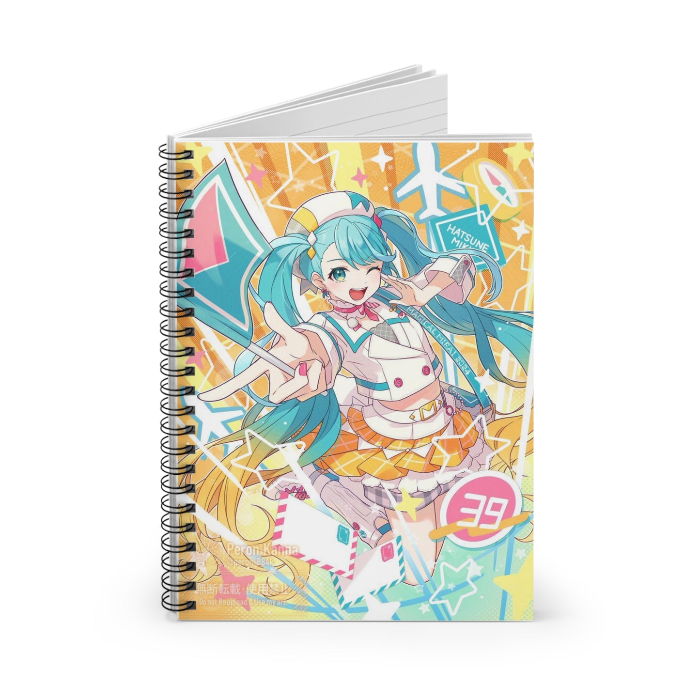 Hatsune Miku Ruled Spiral Notebook — College-Rule Journal for School & Office